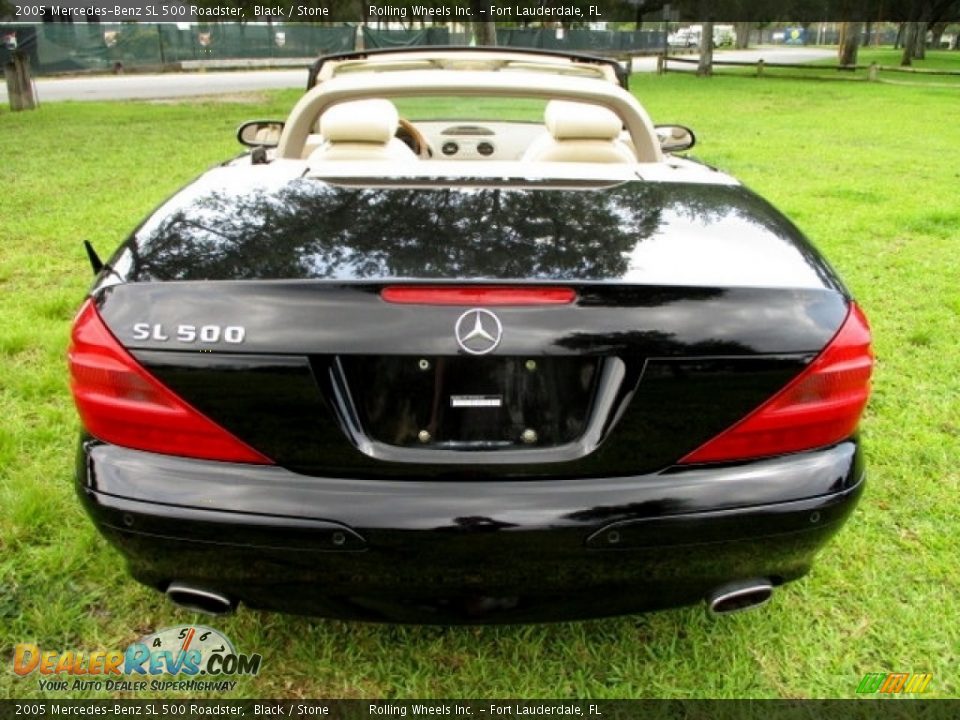 2005 Mercedes-Benz SL 500 Roadster Black / Stone Photo #15