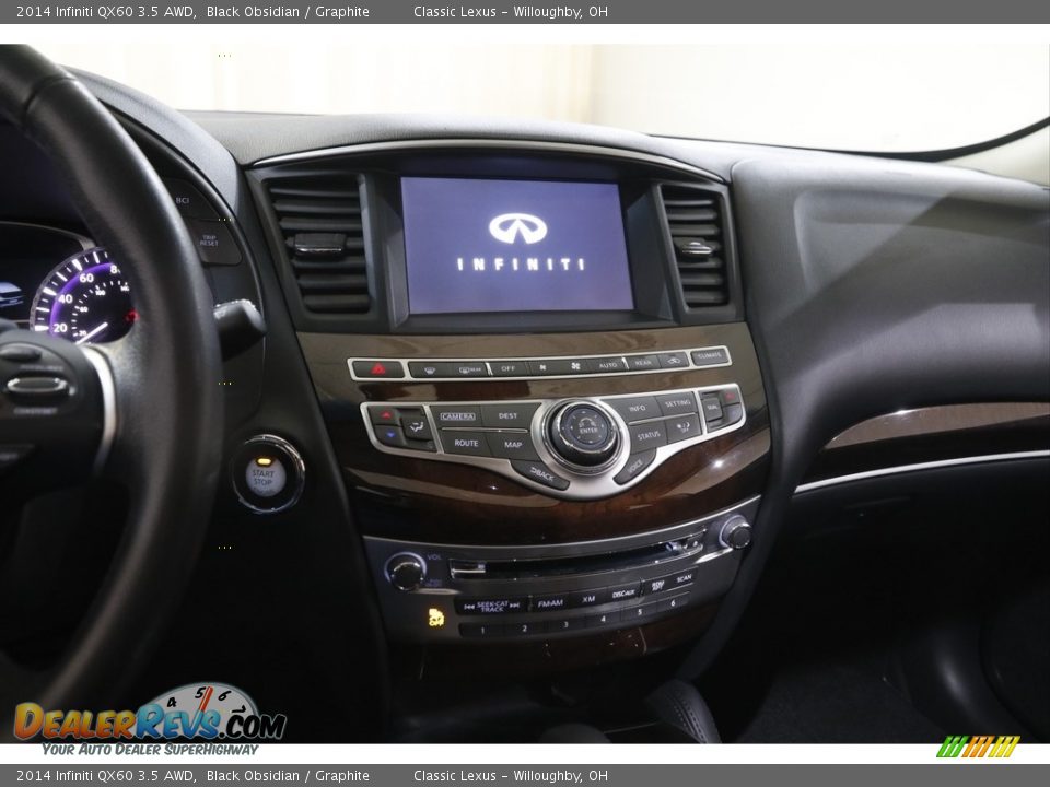 2014 Infiniti QX60 3.5 AWD Black Obsidian / Graphite Photo #9