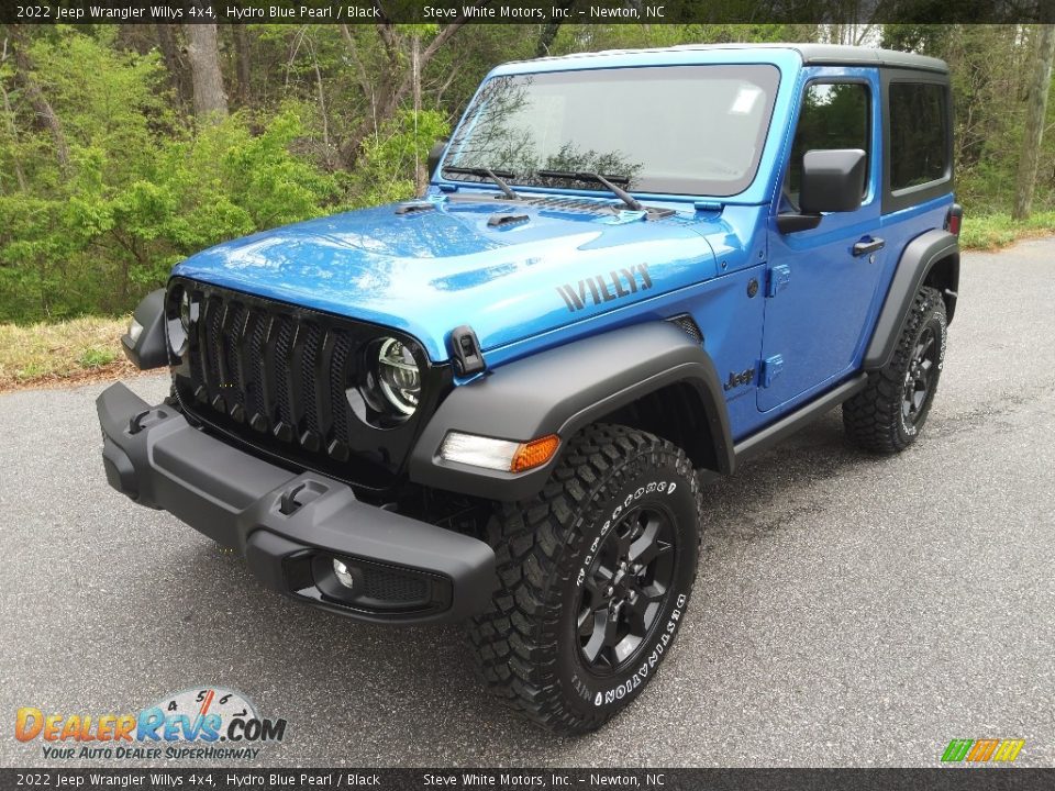 2022 Jeep Wrangler Willys 4x4 Hydro Blue Pearl / Black Photo #2