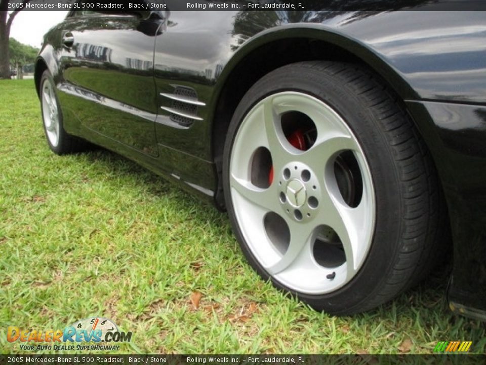 2005 Mercedes-Benz SL 500 Roadster Black / Stone Photo #19