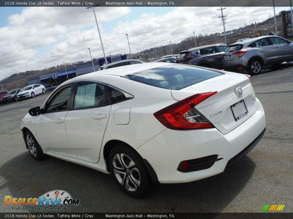 2018 Honda Civic LX Sedan Taffeta White / Gray Photo #7