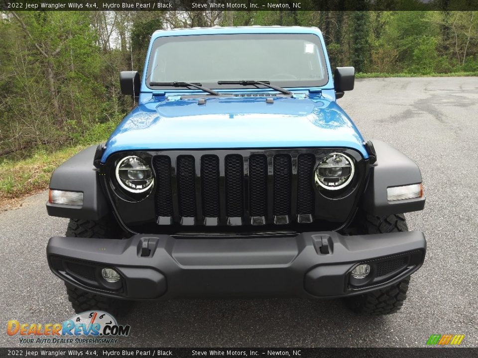 2022 Jeep Wrangler Willys 4x4 Hydro Blue Pearl / Black Photo #3