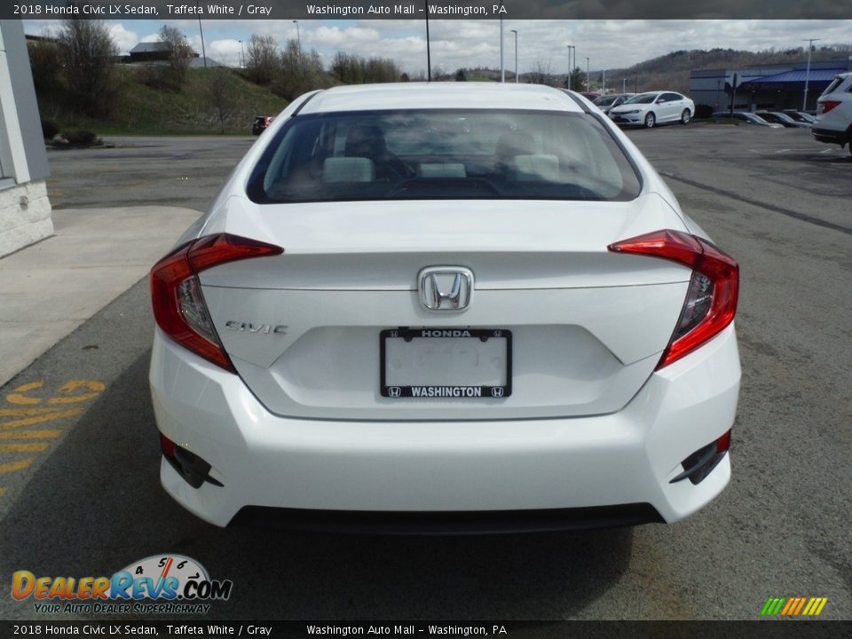 2018 Honda Civic LX Sedan Taffeta White / Gray Photo #8