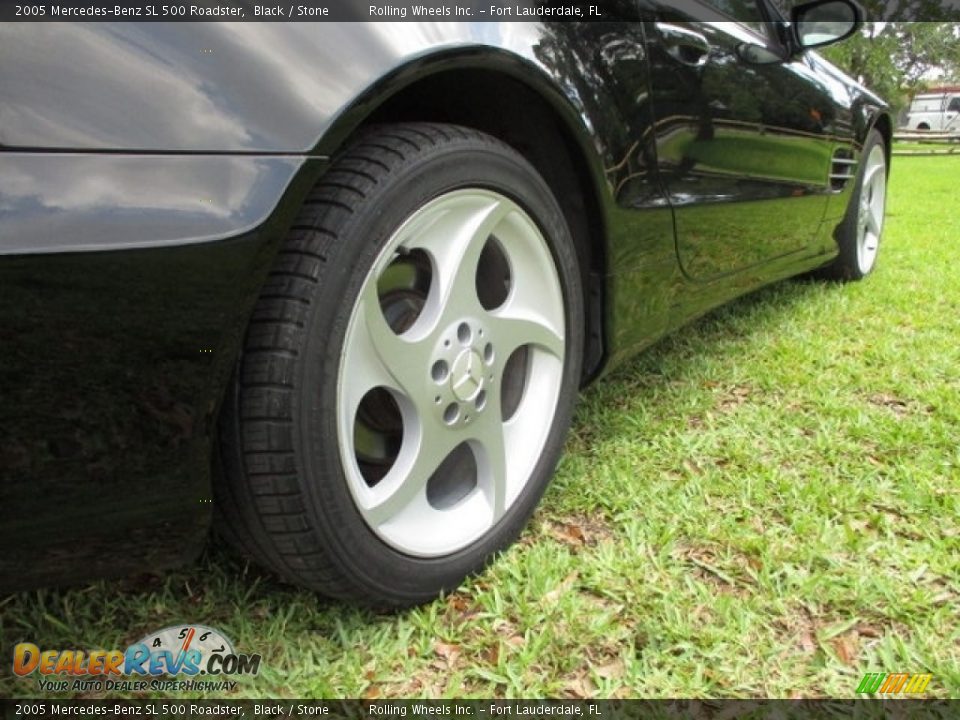 2005 Mercedes-Benz SL 500 Roadster Black / Stone Photo #22