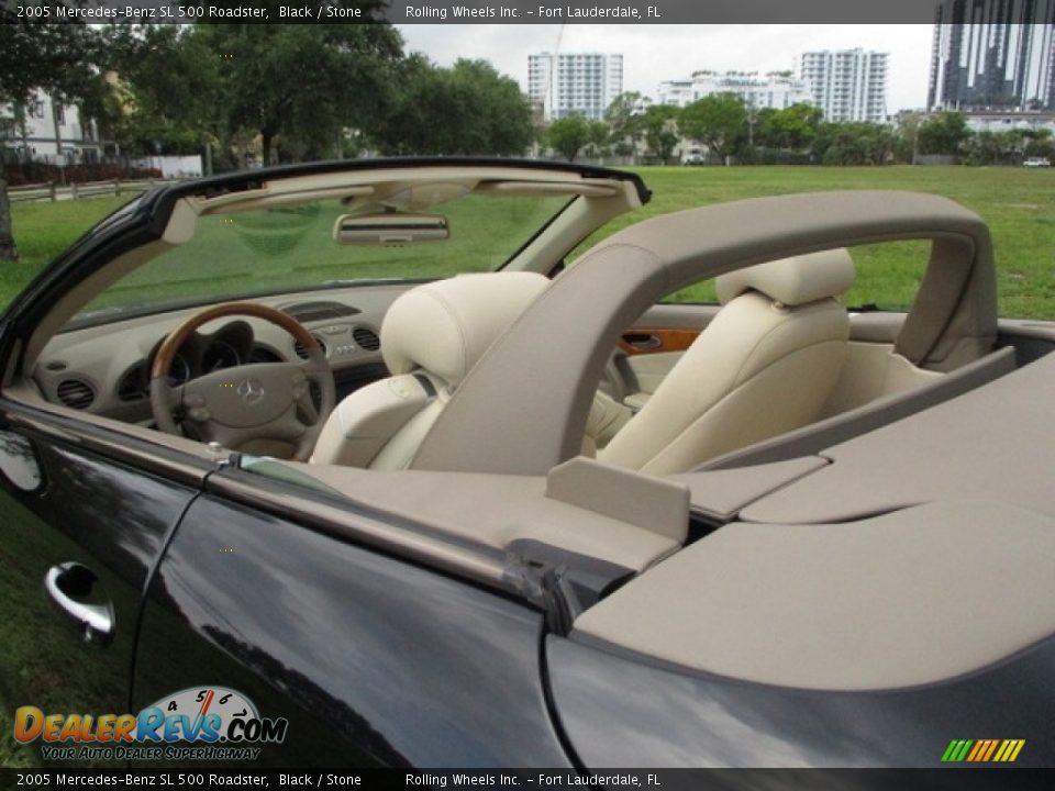 2005 Mercedes-Benz SL 500 Roadster Black / Stone Photo #24