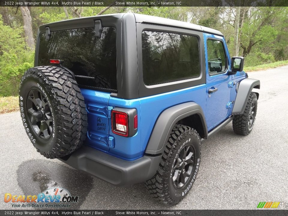 2022 Jeep Wrangler Willys 4x4 Hydro Blue Pearl / Black Photo #6