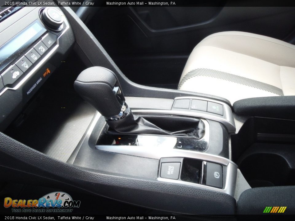 2018 Honda Civic LX Sedan Taffeta White / Gray Photo #15