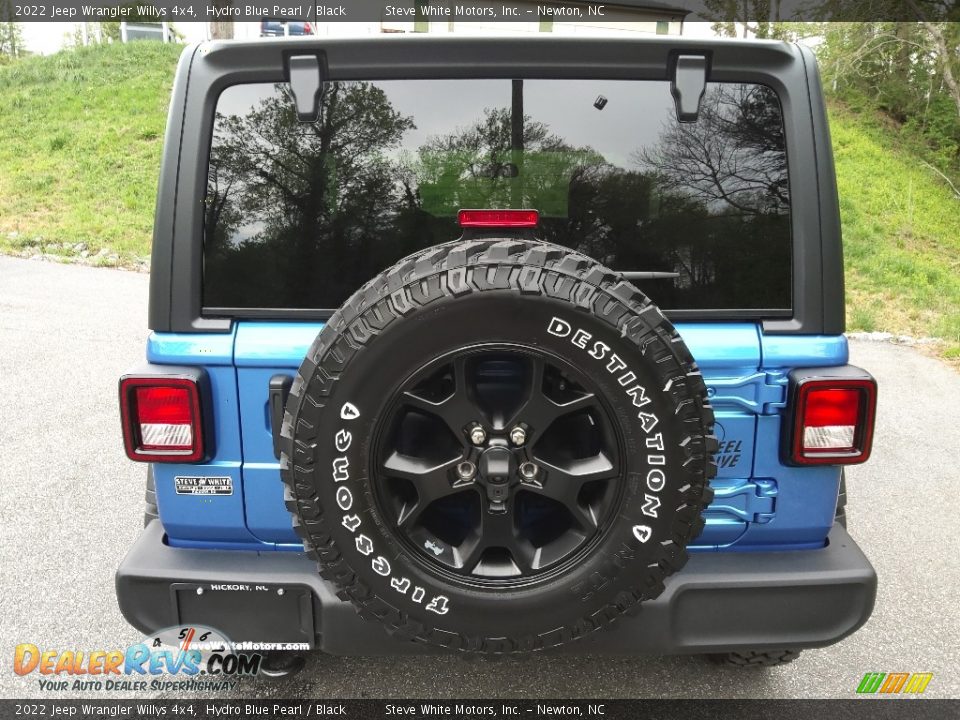 2022 Jeep Wrangler Willys 4x4 Hydro Blue Pearl / Black Photo #7