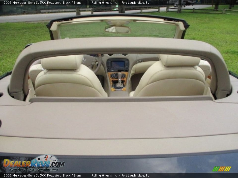 2005 Mercedes-Benz SL 500 Roadster Black / Stone Photo #29