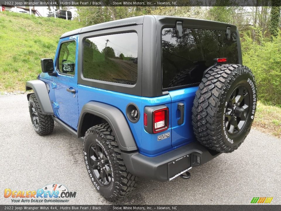 2022 Jeep Wrangler Willys 4x4 Hydro Blue Pearl / Black Photo #8