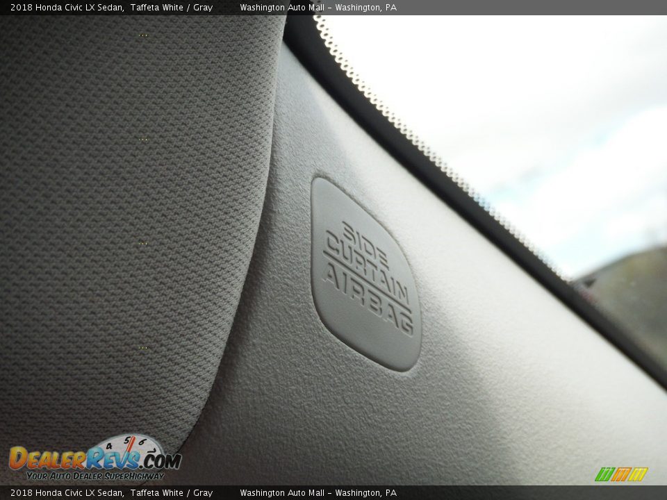 2018 Honda Civic LX Sedan Taffeta White / Gray Photo #18