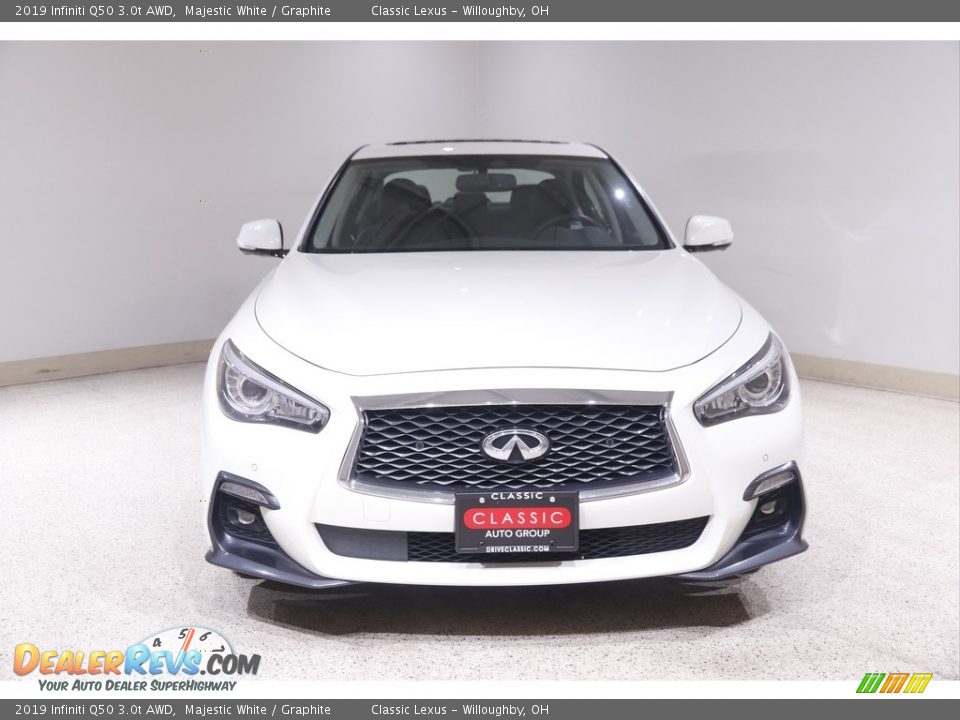 2019 Infiniti Q50 3.0t AWD Majestic White / Graphite Photo #2