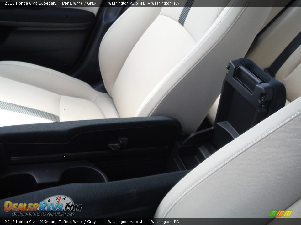 2018 Honda Civic LX Sedan Taffeta White / Gray Photo #23