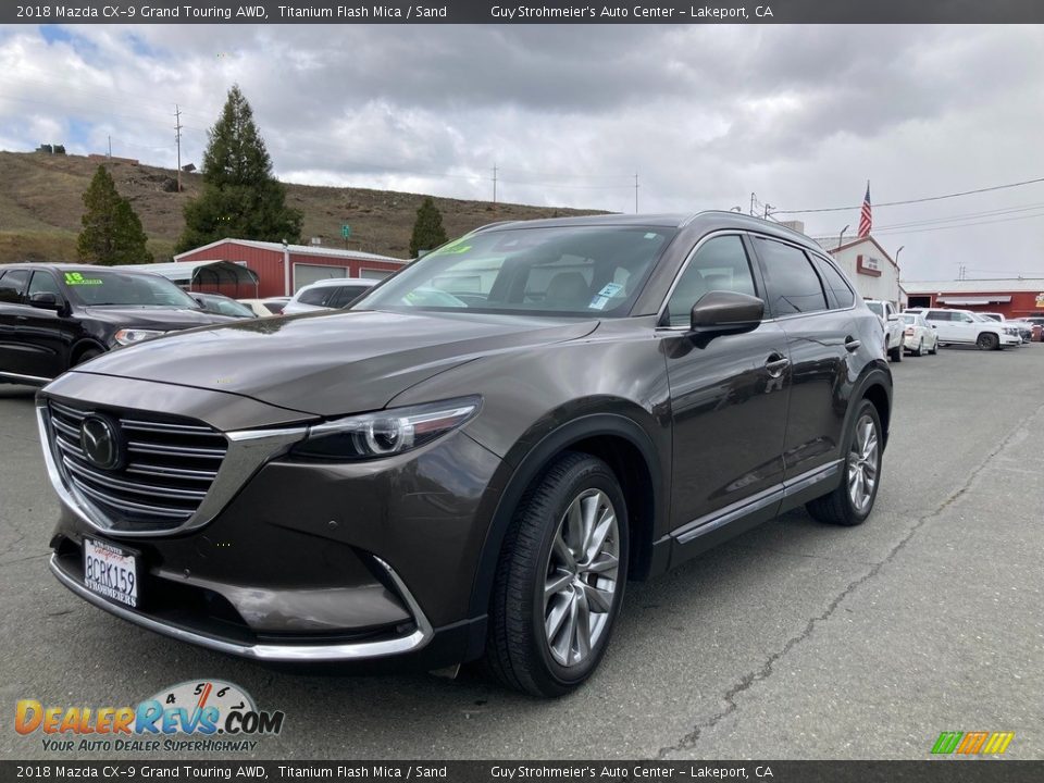 2018 Mazda CX-9 Grand Touring AWD Titanium Flash Mica / Sand Photo #3