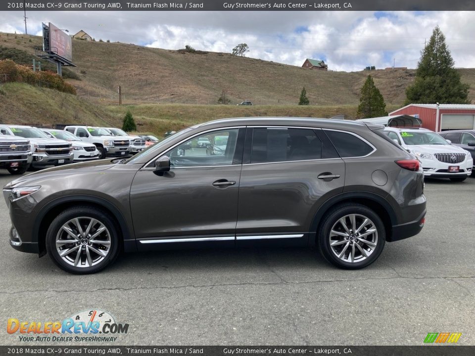 2018 Mazda CX-9 Grand Touring AWD Titanium Flash Mica / Sand Photo #4