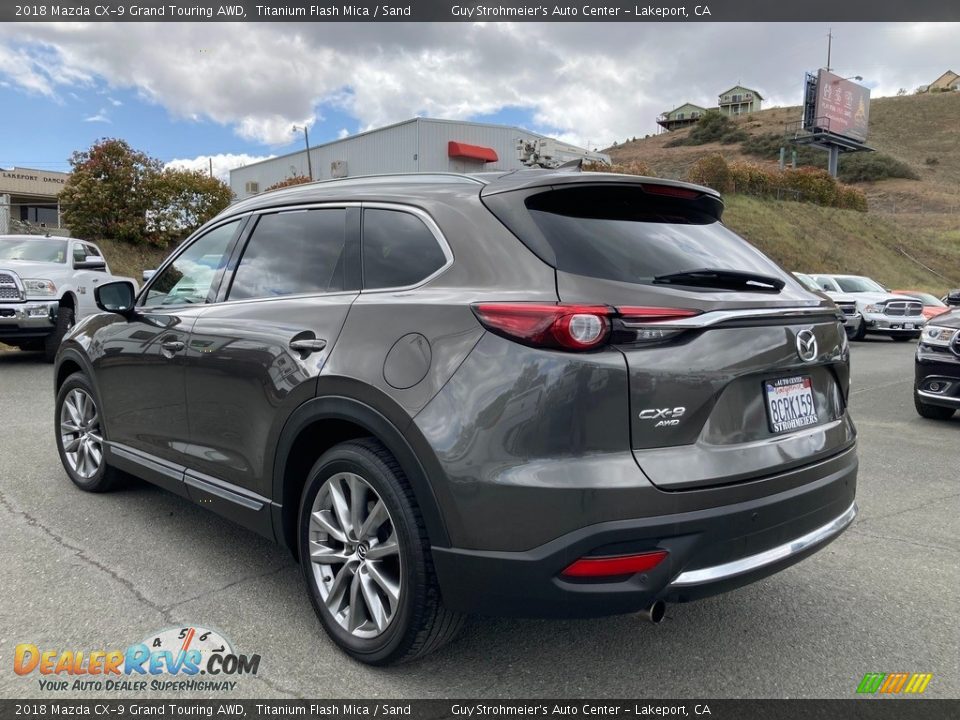 2018 Mazda CX-9 Grand Touring AWD Titanium Flash Mica / Sand Photo #5