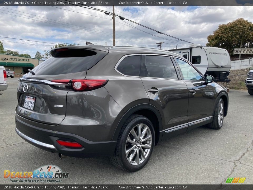 2018 Mazda CX-9 Grand Touring AWD Titanium Flash Mica / Sand Photo #7