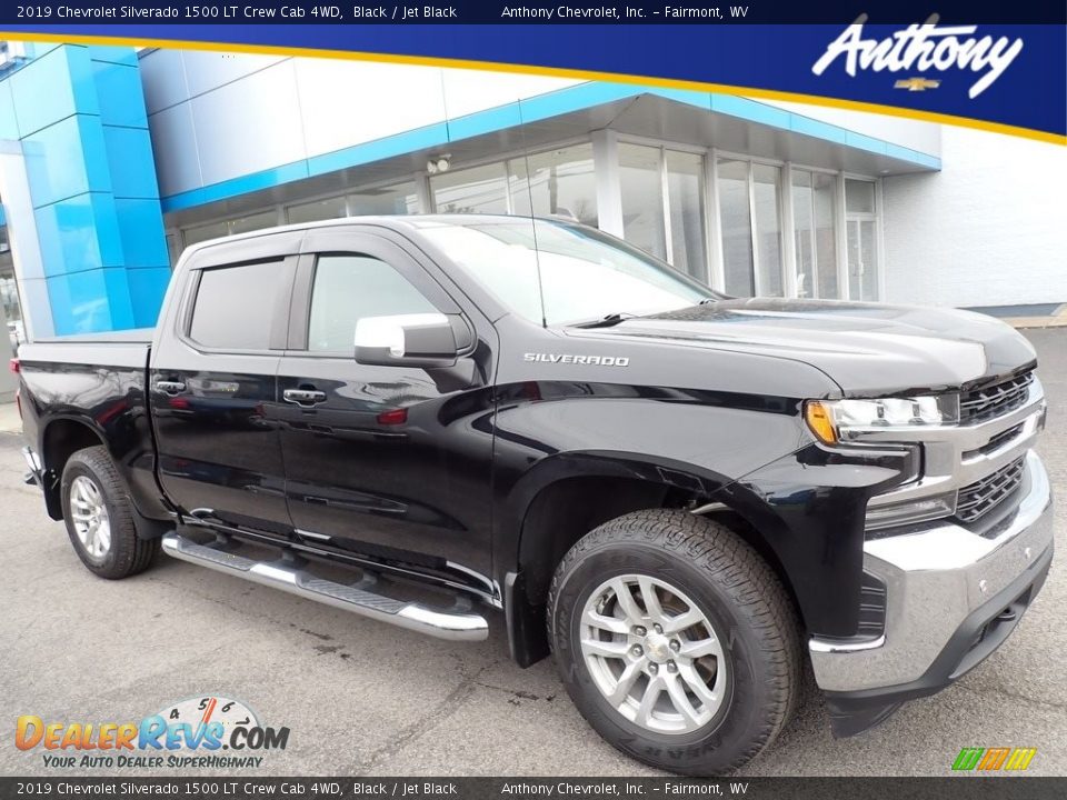 2019 Chevrolet Silverado 1500 LT Crew Cab 4WD Black / Jet Black Photo #1