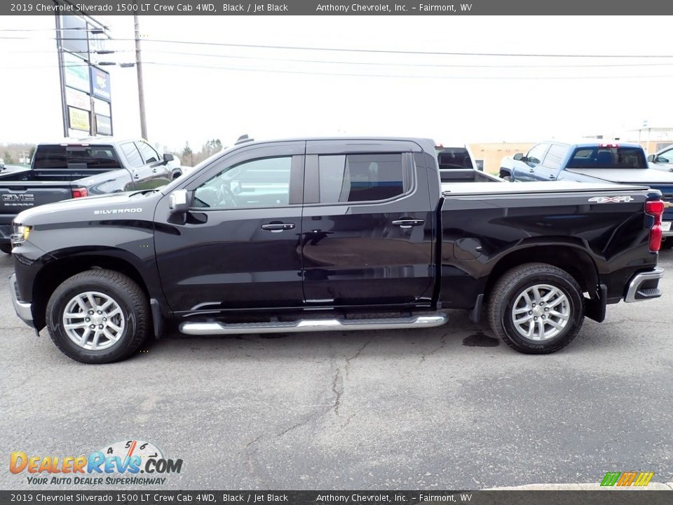 2019 Chevrolet Silverado 1500 LT Crew Cab 4WD Black / Jet Black Photo #7