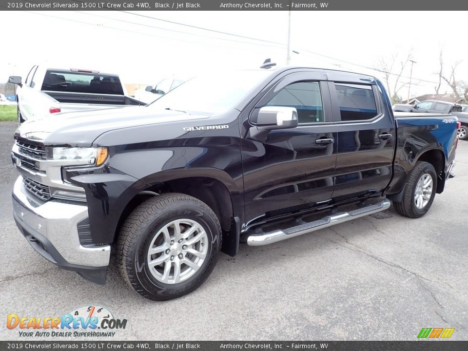 2019 Chevrolet Silverado 1500 LT Crew Cab 4WD Black / Jet Black Photo #8