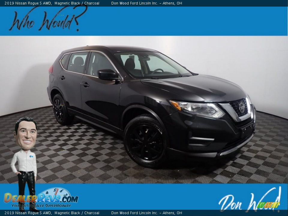 2019 Nissan Rogue S AWD Magnetic Black / Charcoal Photo #1