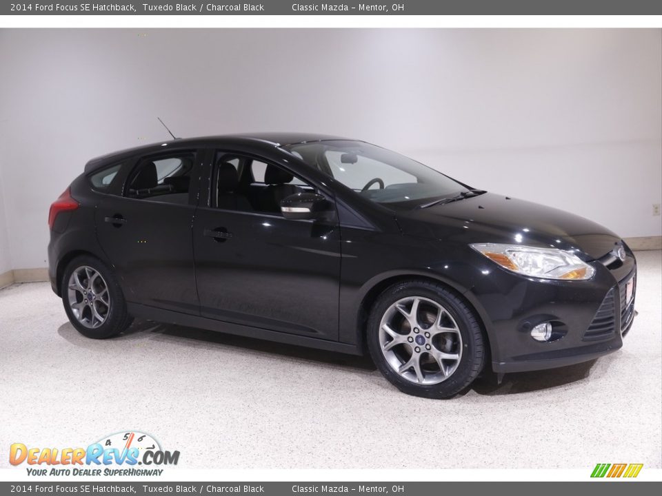 2014 Ford Focus SE Hatchback Tuxedo Black / Charcoal Black Photo #1