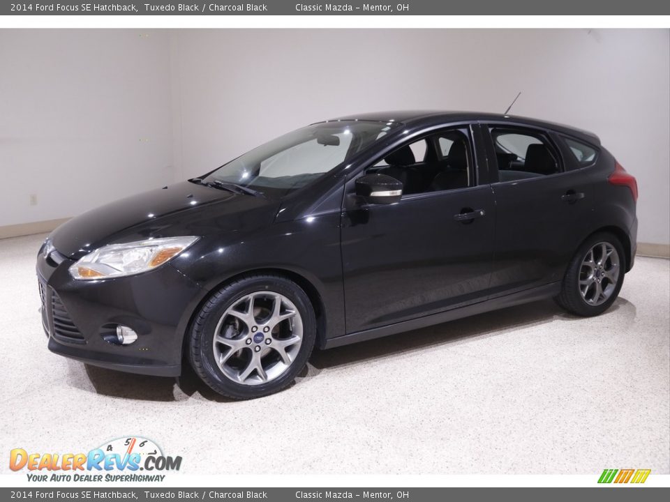 2014 Ford Focus SE Hatchback Tuxedo Black / Charcoal Black Photo #3