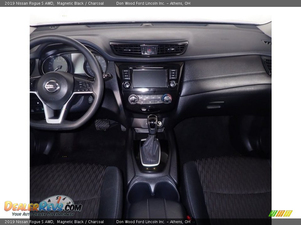 2019 Nissan Rogue S AWD Magnetic Black / Charcoal Photo #25