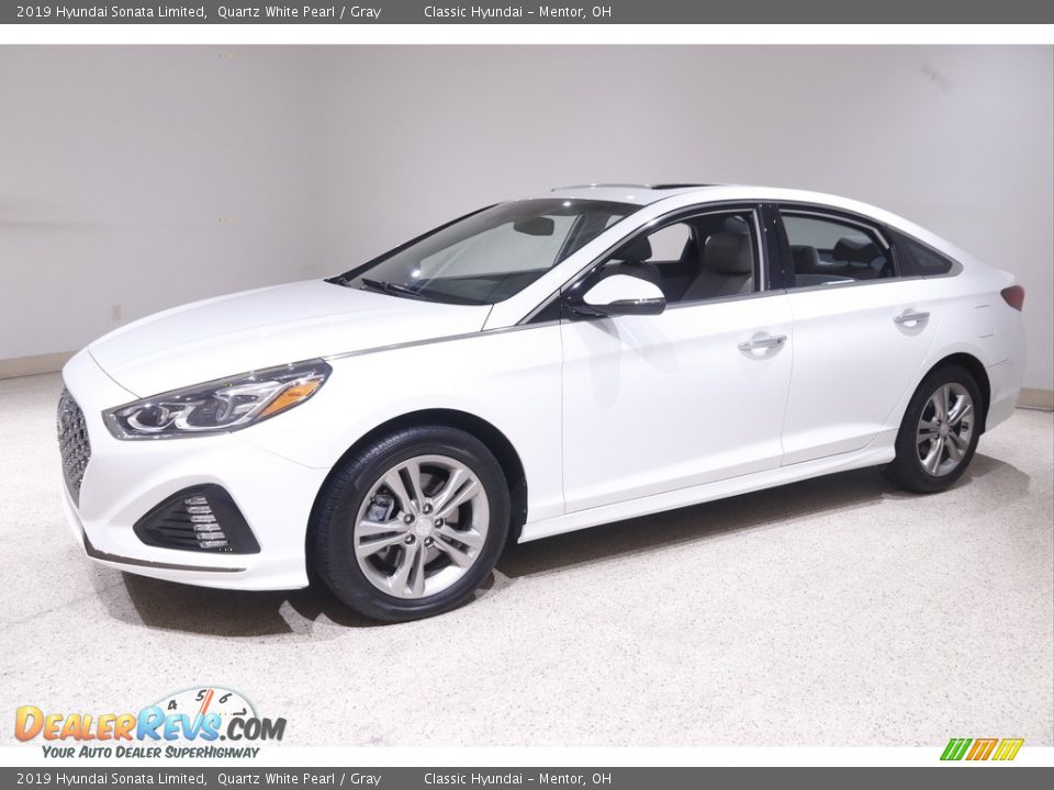 2019 Hyundai Sonata Limited Quartz White Pearl / Gray Photo #3