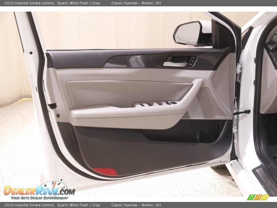 2019 Hyundai Sonata Limited Quartz White Pearl / Gray Photo #4