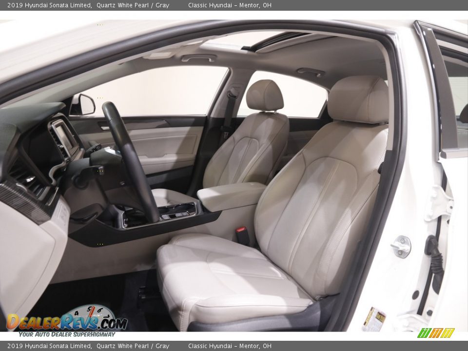 2019 Hyundai Sonata Limited Quartz White Pearl / Gray Photo #5