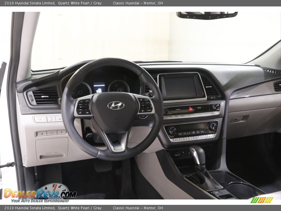 2019 Hyundai Sonata Limited Quartz White Pearl / Gray Photo #6