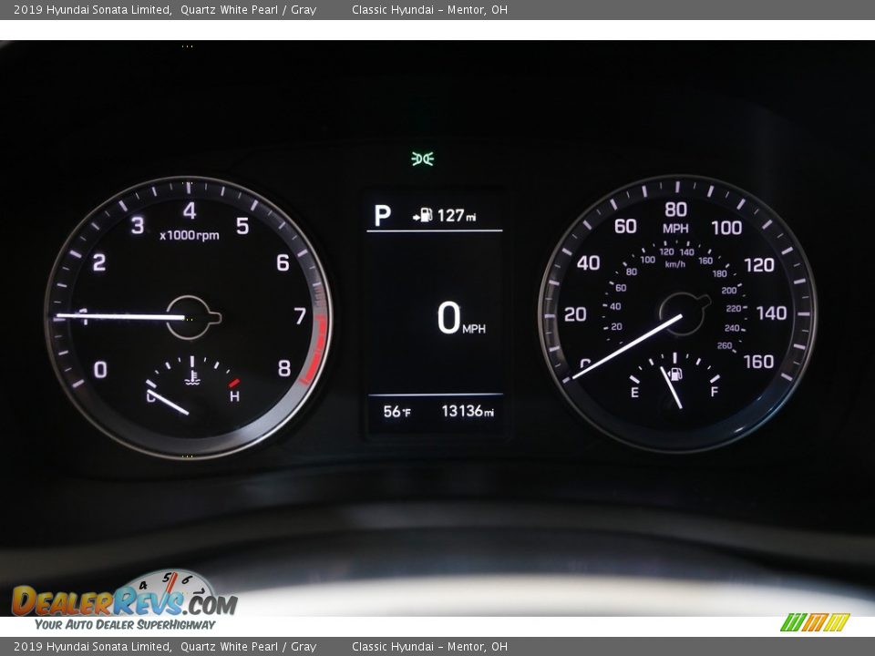 2019 Hyundai Sonata Limited Quartz White Pearl / Gray Photo #8