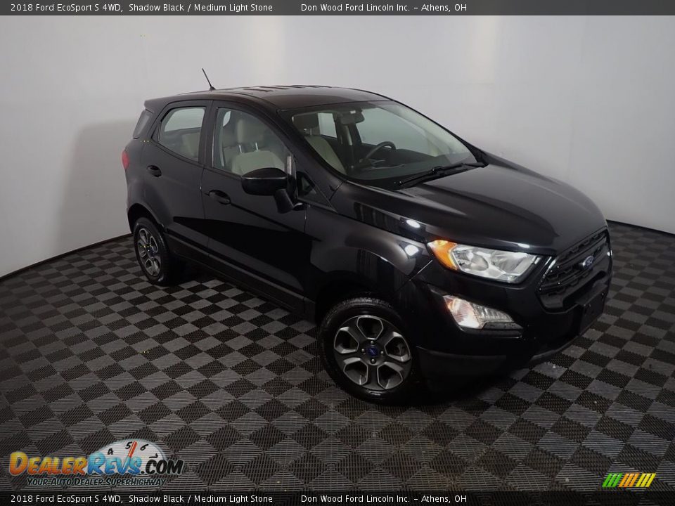 2018 Ford EcoSport S 4WD Shadow Black / Medium Light Stone Photo #3