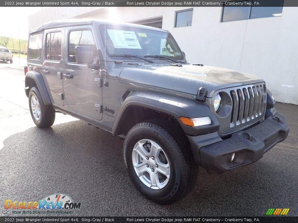 2022 Jeep Wrangler Unlimited Sport 4x4 Sting-Gray / Black Photo #7