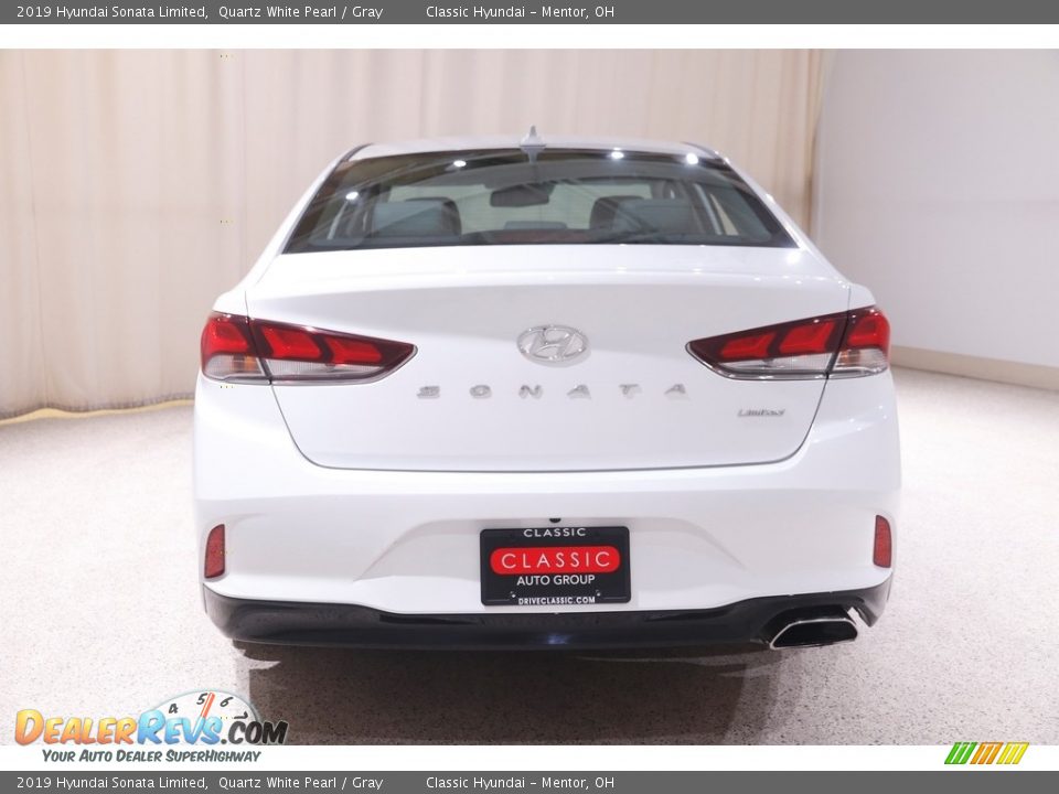 2019 Hyundai Sonata Limited Quartz White Pearl / Gray Photo #17