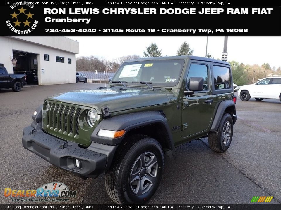 2022 Jeep Wrangler Sport 4x4 Sarge Green / Black Photo #1