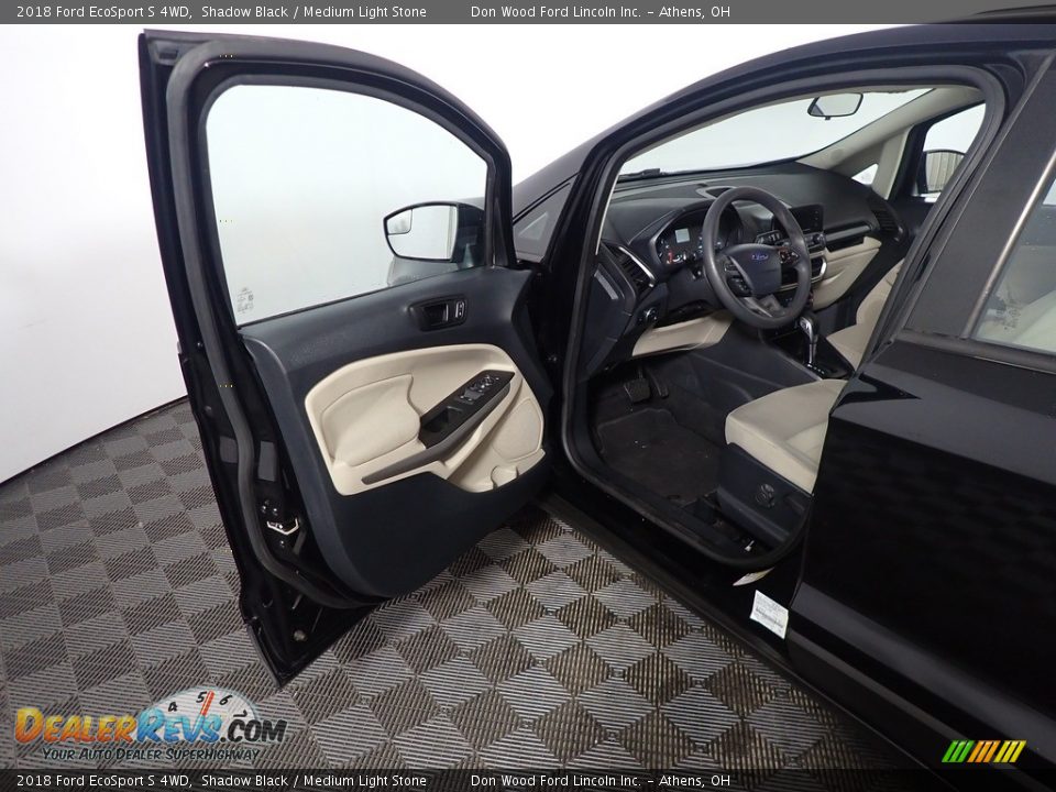 2018 Ford EcoSport S 4WD Shadow Black / Medium Light Stone Photo #20