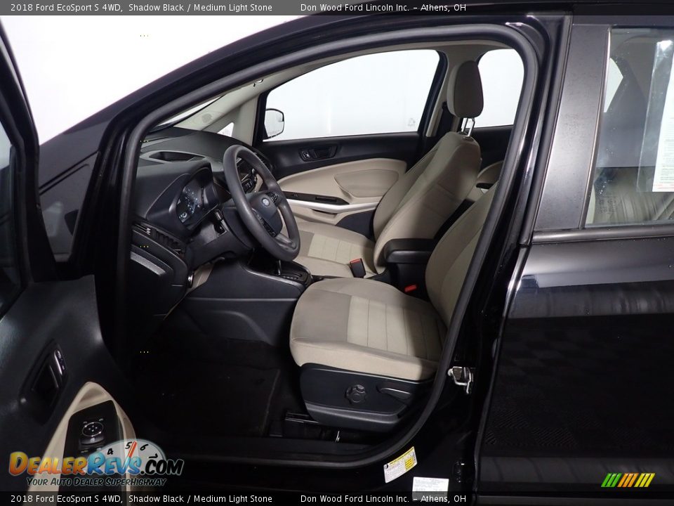 2018 Ford EcoSport S 4WD Shadow Black / Medium Light Stone Photo #22