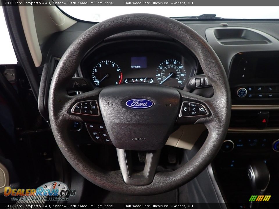 2018 Ford EcoSport S 4WD Shadow Black / Medium Light Stone Photo #27