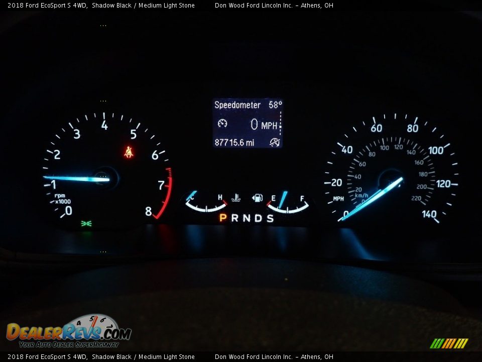 2018 Ford EcoSport S 4WD Shadow Black / Medium Light Stone Photo #28