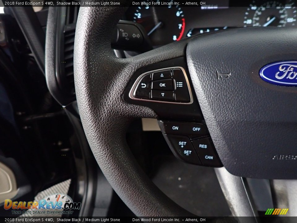 2018 Ford EcoSport S 4WD Shadow Black / Medium Light Stone Photo #29