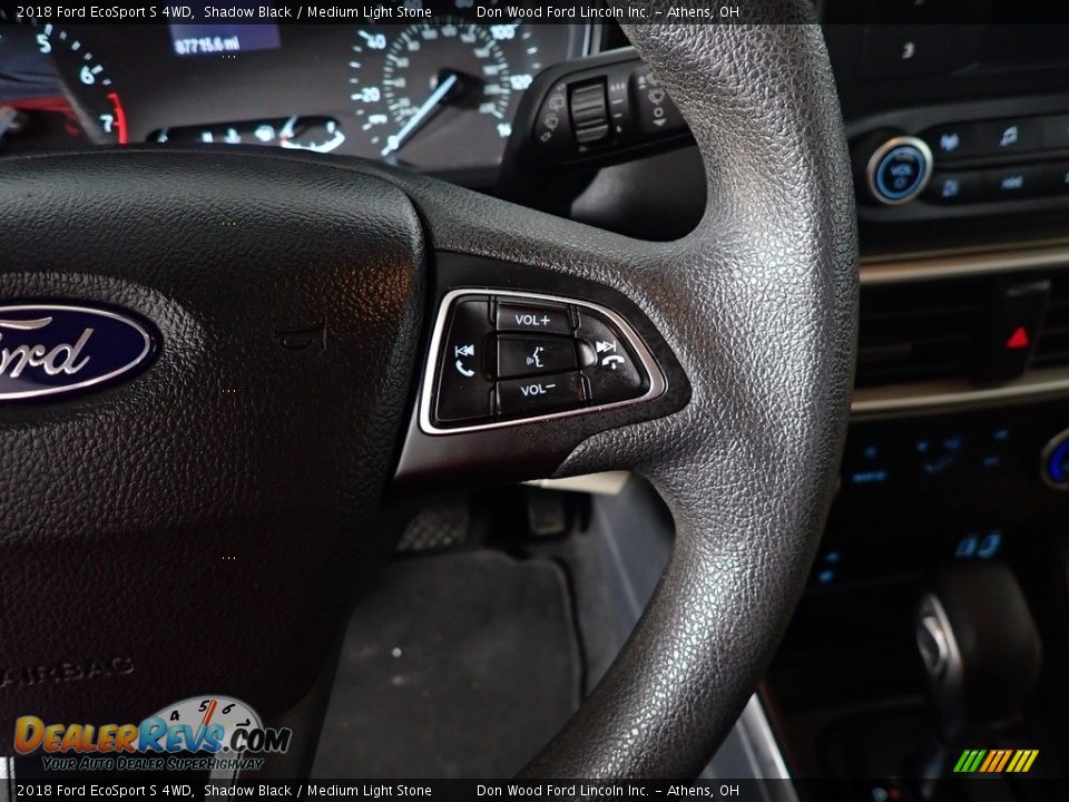 2018 Ford EcoSport S 4WD Shadow Black / Medium Light Stone Photo #30