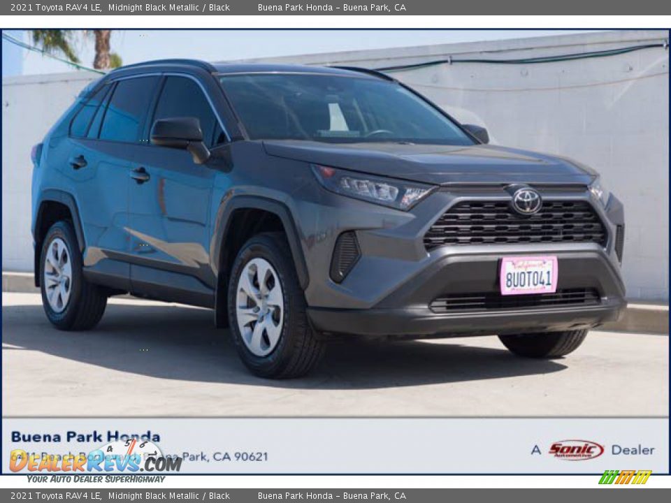 2021 Toyota RAV4 LE Midnight Black Metallic / Black Photo #1