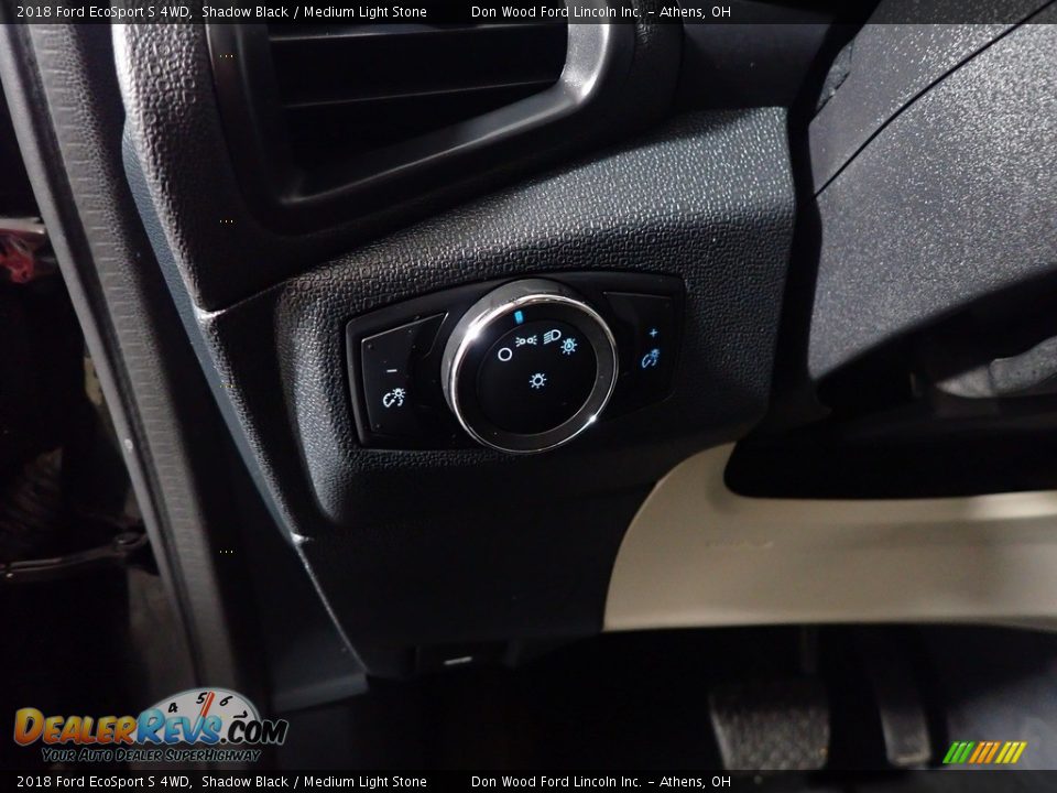 2018 Ford EcoSport S 4WD Shadow Black / Medium Light Stone Photo #31