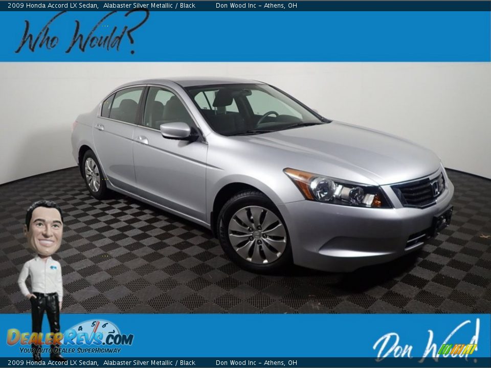 2009 Honda Accord LX Sedan Alabaster Silver Metallic / Black Photo #1