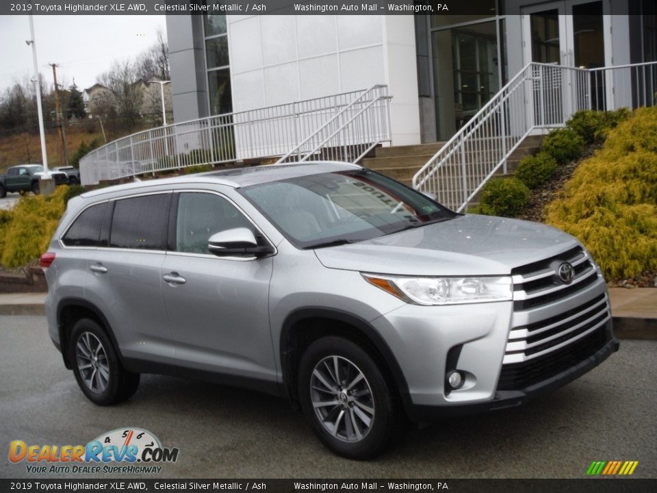 2019 Toyota Highlander XLE AWD Celestial Silver Metallic / Ash Photo #1