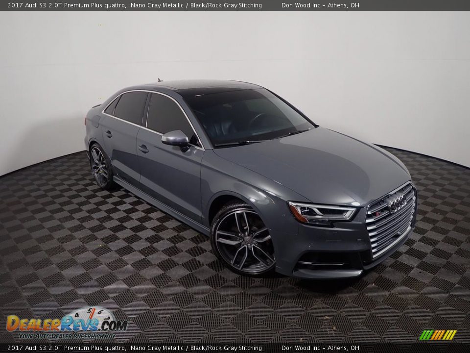 2017 Audi S3 2.0T Premium Plus quattro Nano Gray Metallic / Black/Rock Gray Stitching Photo #6