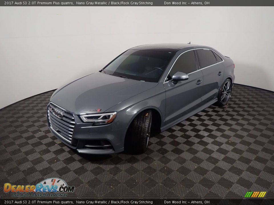 2017 Audi S3 2.0T Premium Plus quattro Nano Gray Metallic / Black/Rock Gray Stitching Photo #12