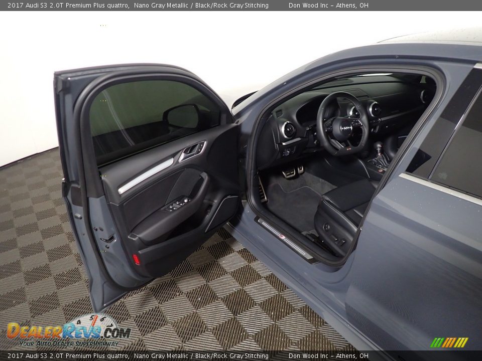 2017 Audi S3 2.0T Premium Plus quattro Nano Gray Metallic / Black/Rock Gray Stitching Photo #23